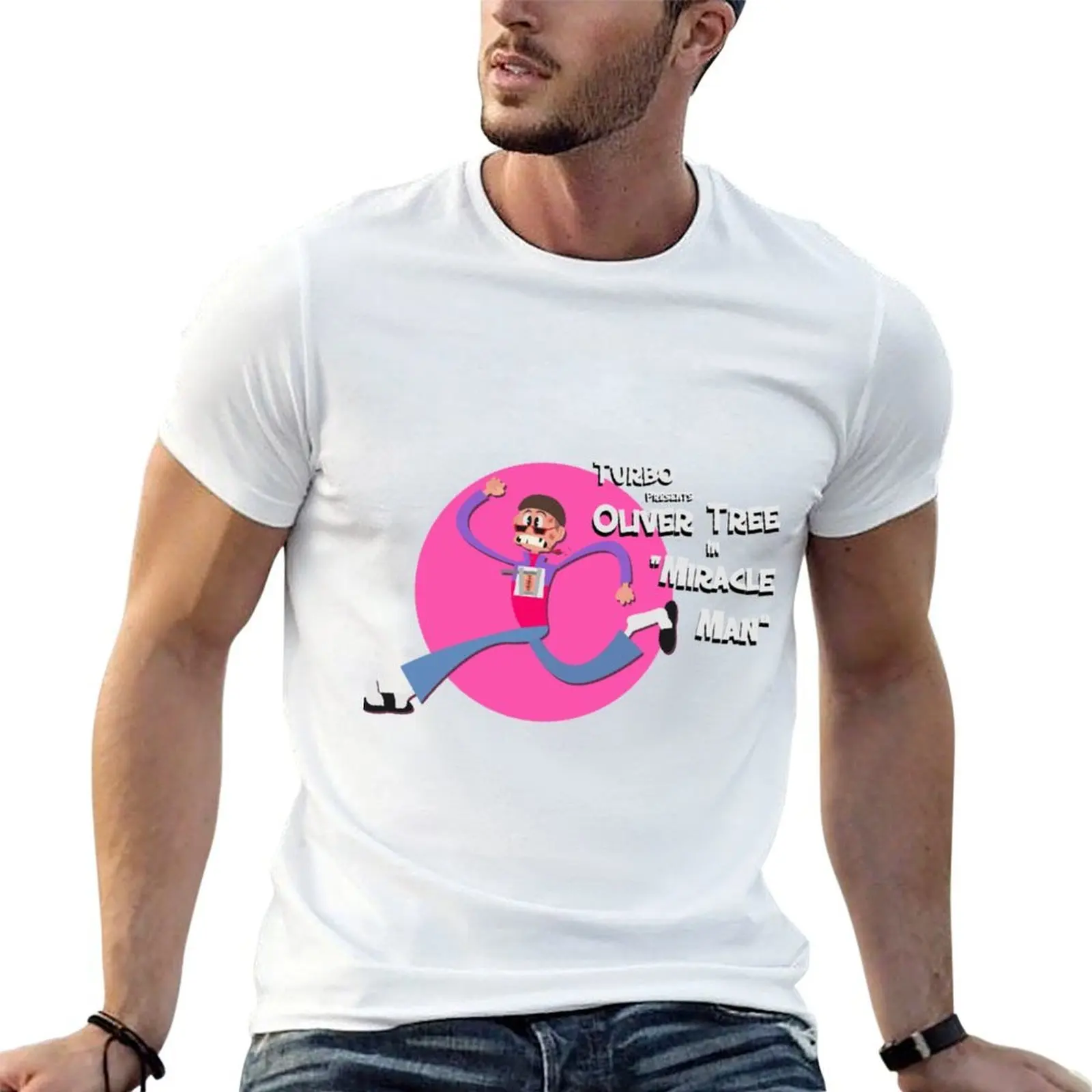 

Oliver Tree in Miracle Man T-Shirt anime t shirts oversize t shirt man designer essential t shirt T-Shirt