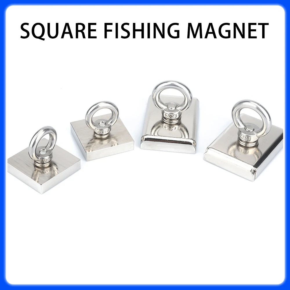 Square Salvaging Strong Magnetic Magnet Anti-collision Deep-sea Magnet Detachable Salvaging Magnets Rectangular Magnetic Block