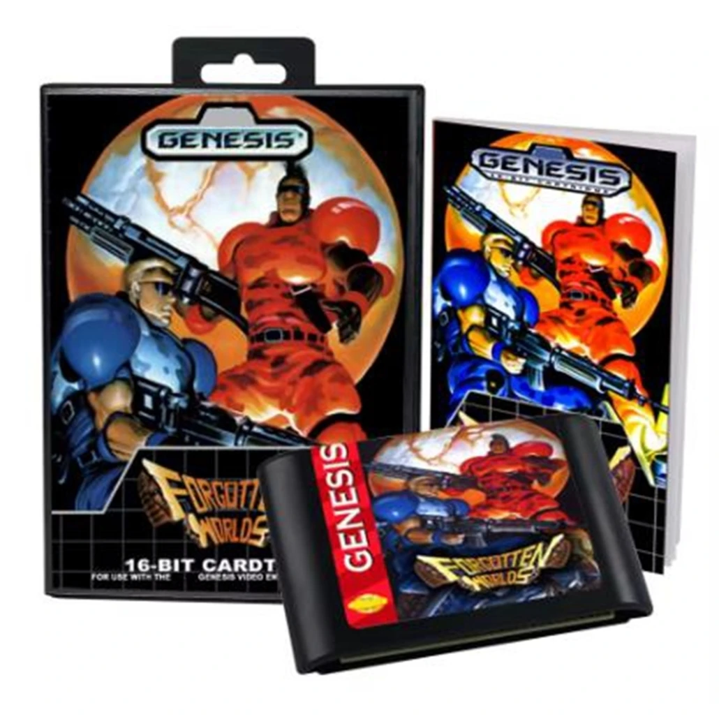 

Forgotten Worlds with Box and Manual for 16 Bit Sega MD Game Cartridge Megadrive Genesis System