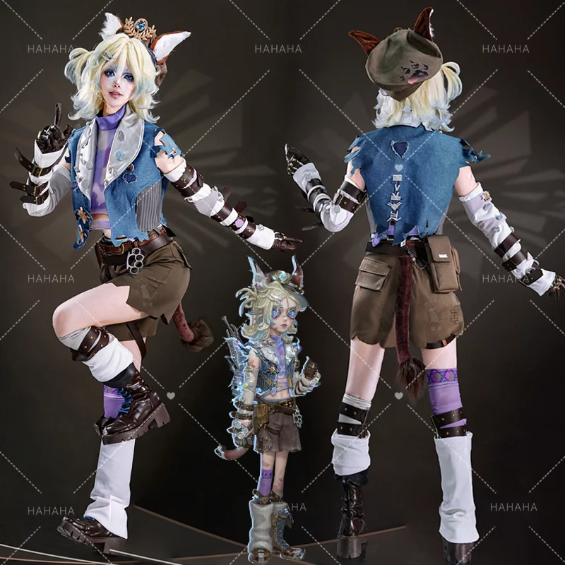 

Игра Identity V Фонарист Косплей Костюм Парик Фонарист Фестиваль на этой берегу Наряд для Хэллоуина Взрослых Женщин Сценический Опора