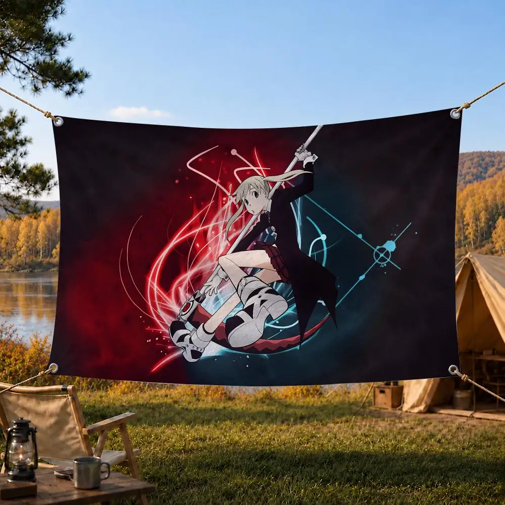 Soul Eater Anime Manga Classic Style Flags Home Yard & Garden Decor Banner - Indoor Outdoor Wall Hanging Flag