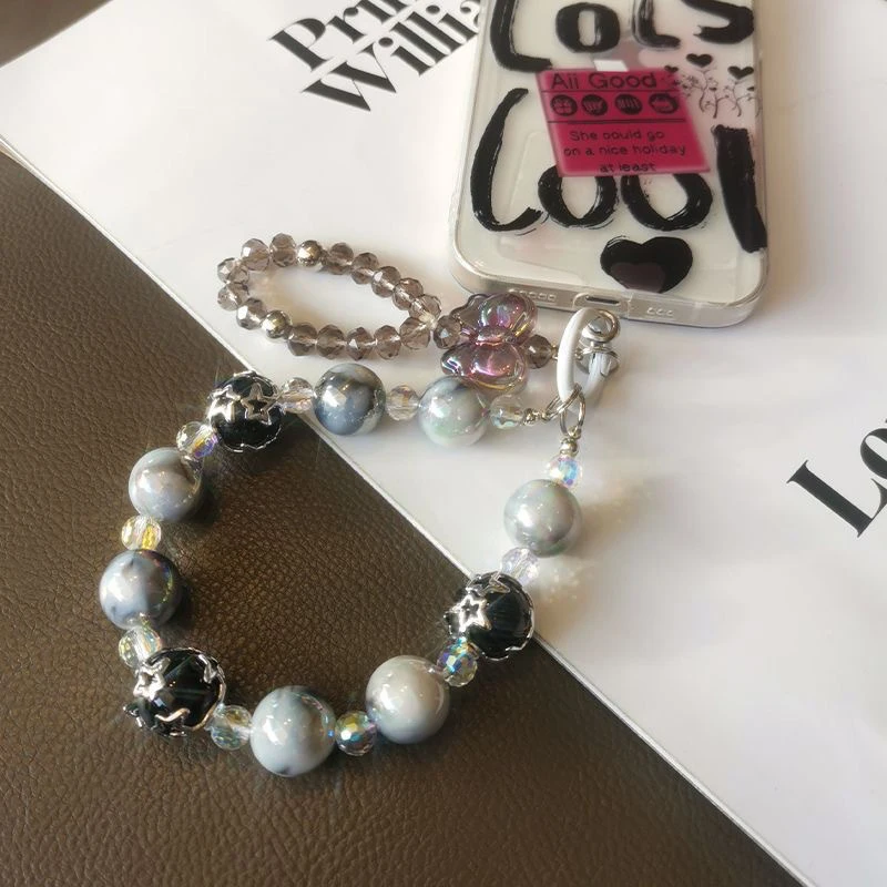 Bowknot Mobile Phone Lanyard Wrist Strap For Women Hand-held Chain Short Anti-lost Cellphone Case Key Pendant Phone Charm Strap