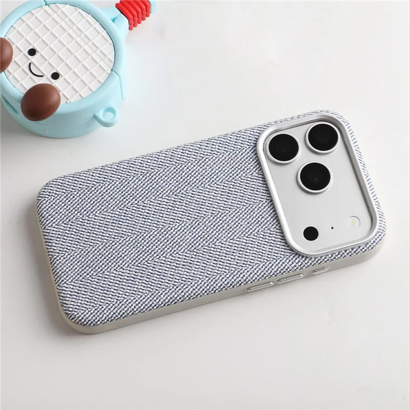 Luksusowe, technologiczne etui z płótna z magnetycznym zamknięciem do iPhone 18 Pro, 17 Pro, 16, 15, 17 Pro Max, kompatybilne z MagSafe, oryginalne, bezprzewodowe ładowanie, matowe. — zdjęcie produktu 2