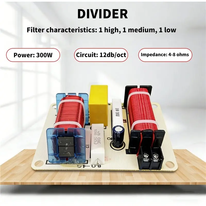 Audio Frequency Divider Treble+Midrange+Bass Hifi Crossov Audio Frequency Divider Home Theater Speaker Frequency Divider