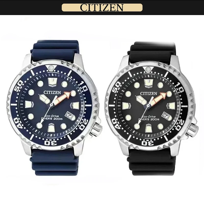 Citizen Men Watch Fashion Luxury Promaster Diver Series Eco-Drive Three-Pin Calendar Tape New Quartz Wristwatches with Gift Box