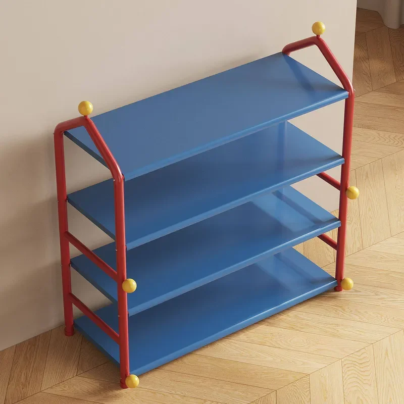 Household wrought iron shoe rack, floor-to-ceiling multi-layer shelf at the door, simple shoe storage rack, and shoe cabinet
