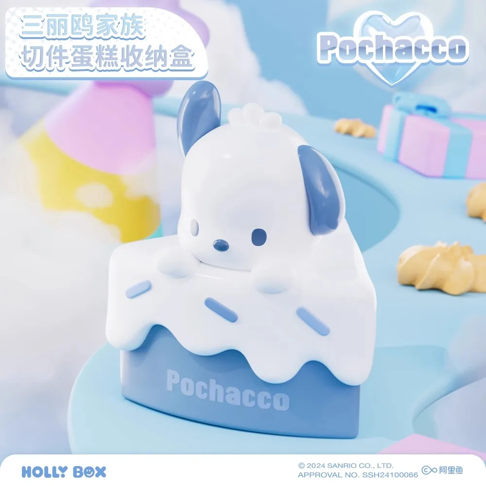 Echt Kawaii Sanrio Hello Kitty Anime Figuur Cinnamoroll Kuromi Mymelody Pochacco Action Figure Speelgoed Verjaardagstaart Geschenken