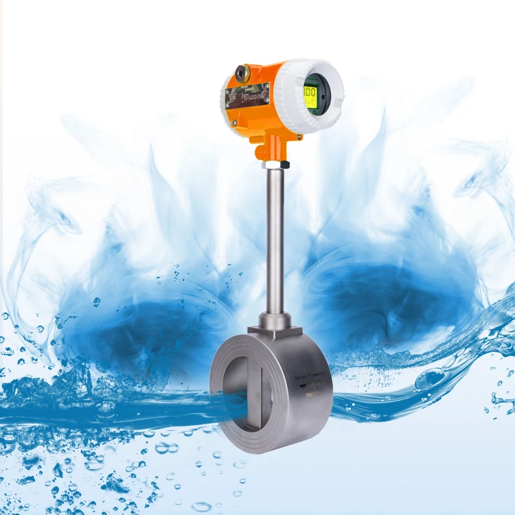 Hot Private Label Digital Electronic Steam Vortex Flow Meter Sensor Measuring Liquid Medium Water Compressed Air Competitive Pri