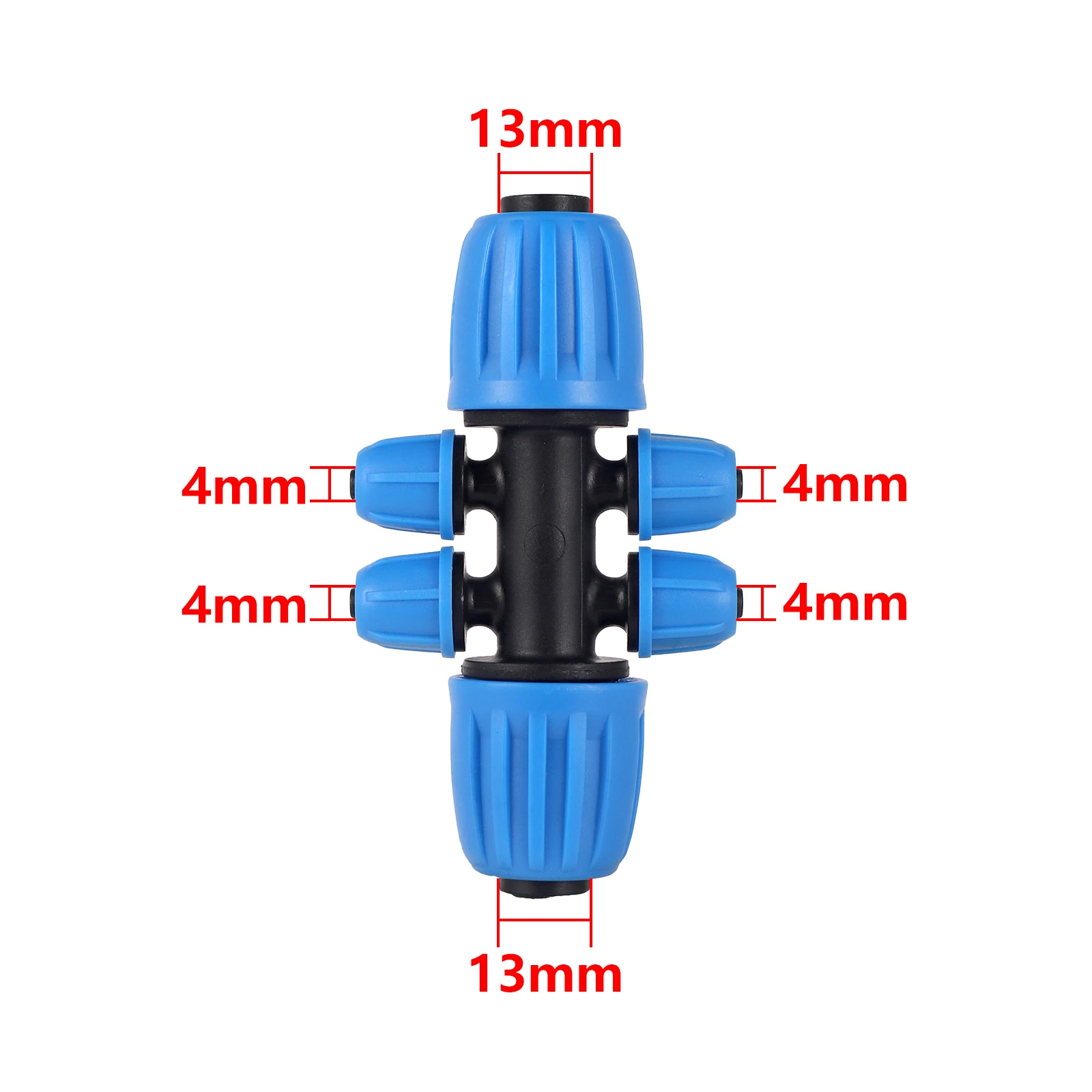 16mm To 4/7mm Tubing 4/6-Way Connector Garden Flower Irrigation Water Adapter PE Pipe To 1/4'' Micro Hose Fitting Joint 5Pcs New image 6