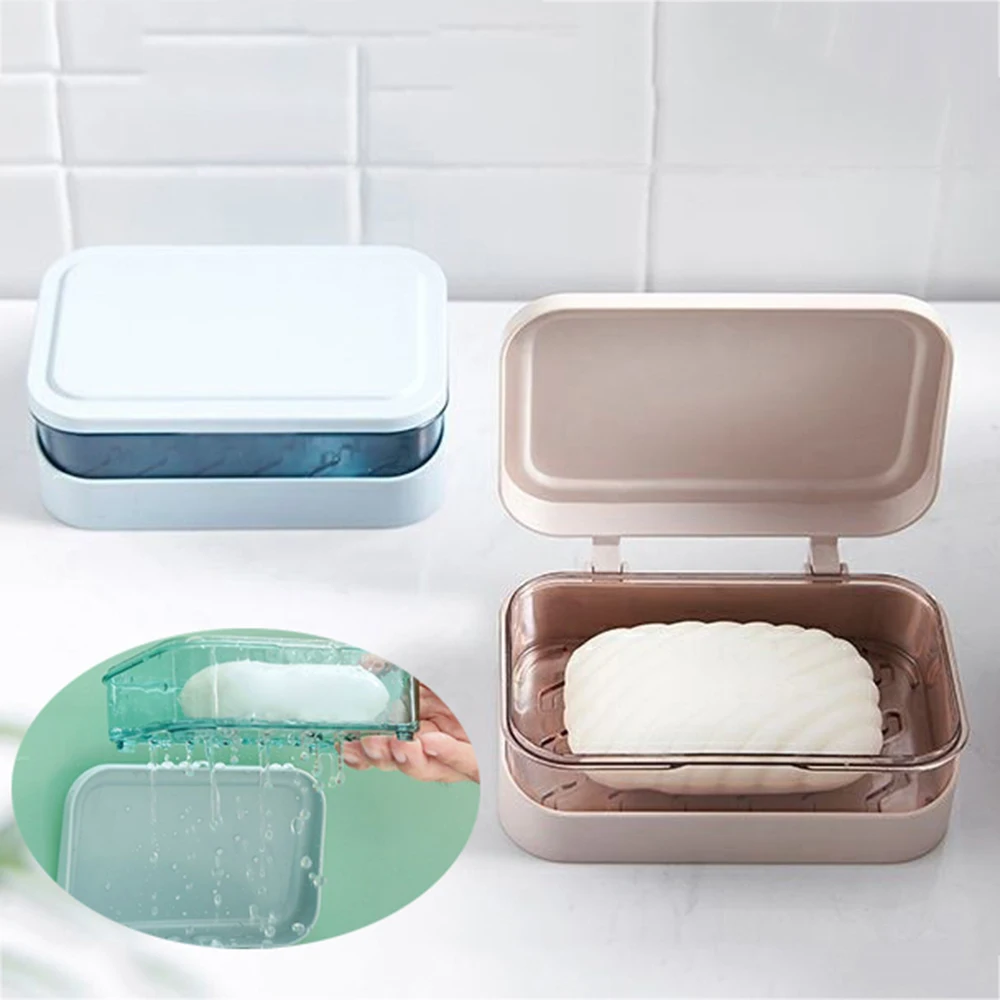 Portable Soap Storage Box Dustproof Sealed Soap Box Bathroom Supplies Soap Holder Soap Cases Waterproof Moisture-proof