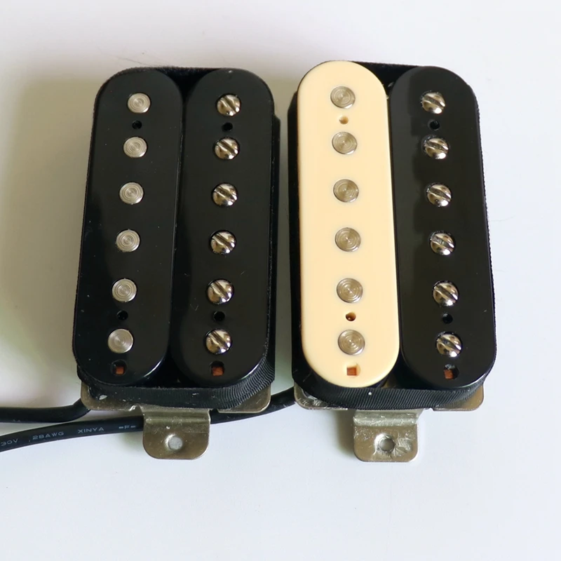 Donlis DHN53 High output 16K Alnico guitar humbucker pickup with nickel silver baseplate in black/Zebra/Ivory colors