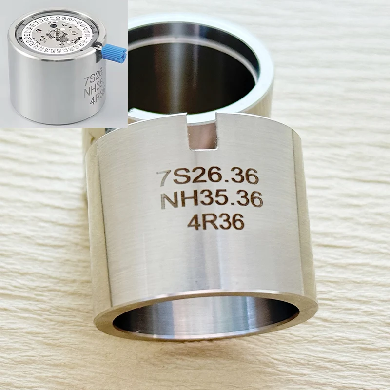 SKX007 وزارة الدفاع قاعدة ساعة حركة حامل قوس يناسب NH35 NH36 7S26 7S36 4R35 4R36 NH38 NH70 أدوات تجميع إصلاح الحركة