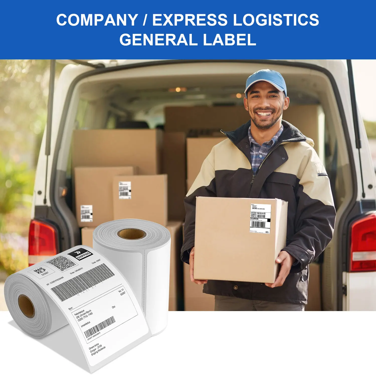 500/350 Sheets 4 inch X 6 inch Thermal Label Paper 100 X 150 mm Self-Adhesive stickers, Suitable for Thermal Shipping Labels DHL