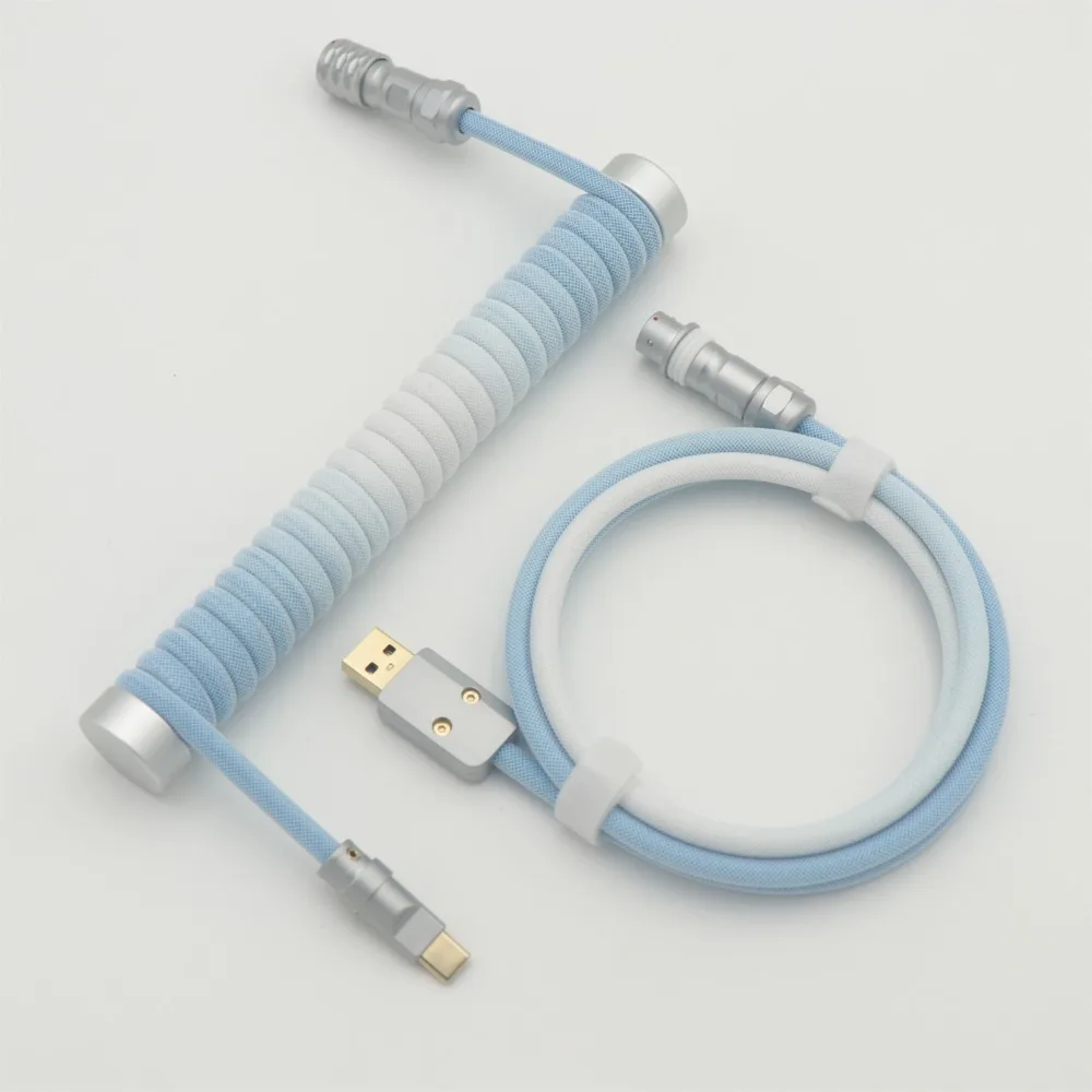 

Механический кабель для клавиатуры YouMo поддерживает 8-каратный градиентный цвет, кабель для геймерской клавиатуры ручной работы, USB-C, пользовательские игровые аксессуары