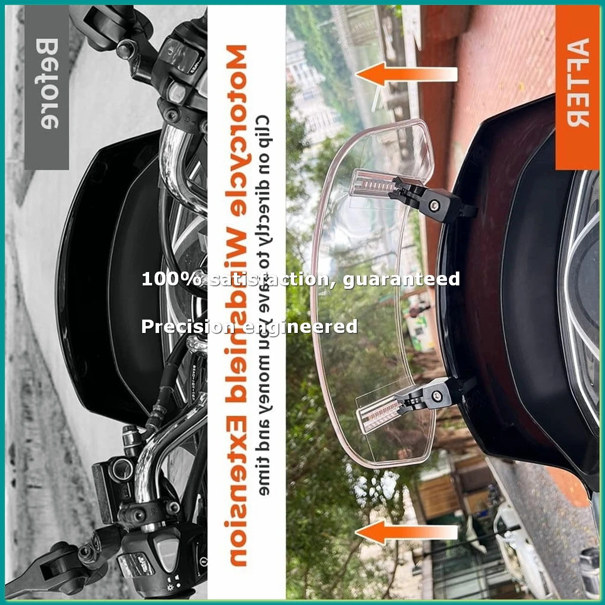 

Universal Motorcycle Adjustable Windshield Extension - Fits for (Clear)-A09G
