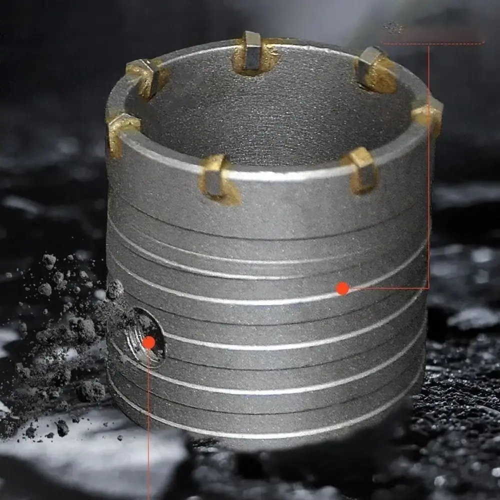 

40 мм-60 мм кольцевая пила для бетона, круглый вал, резка металла, каменная кладка, строительный инструмент, сверхмощный, высокая прочность