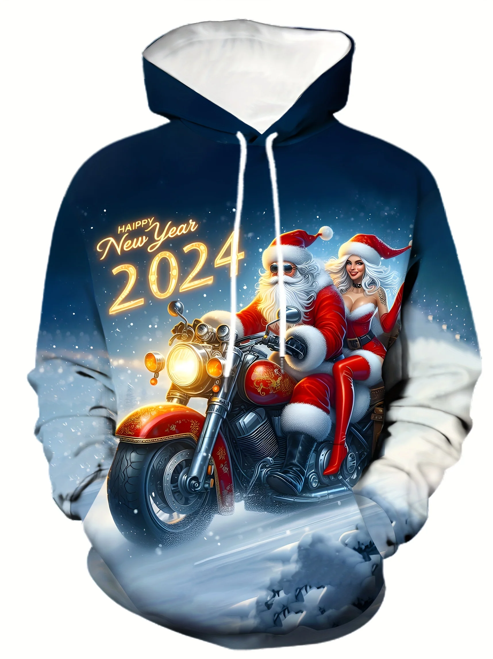 Christmas Theme Graphic Men's Fashion 3D Prints Red Hoodie Streetwear Hoodies Hooded Front Pocket Designer Hoodie Sweatshirts