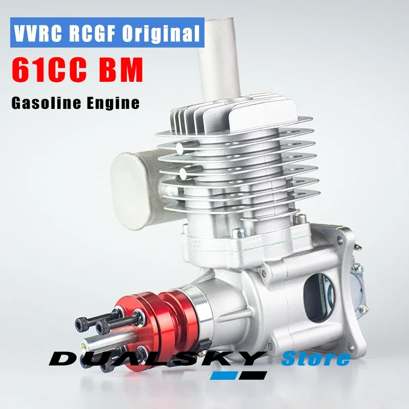 NEW V2 VVRC RCGF 61cc Petrol/Gasoline Engine for RC Airplane Two Strokes Single Cylinder Side Exhaust Natural Air