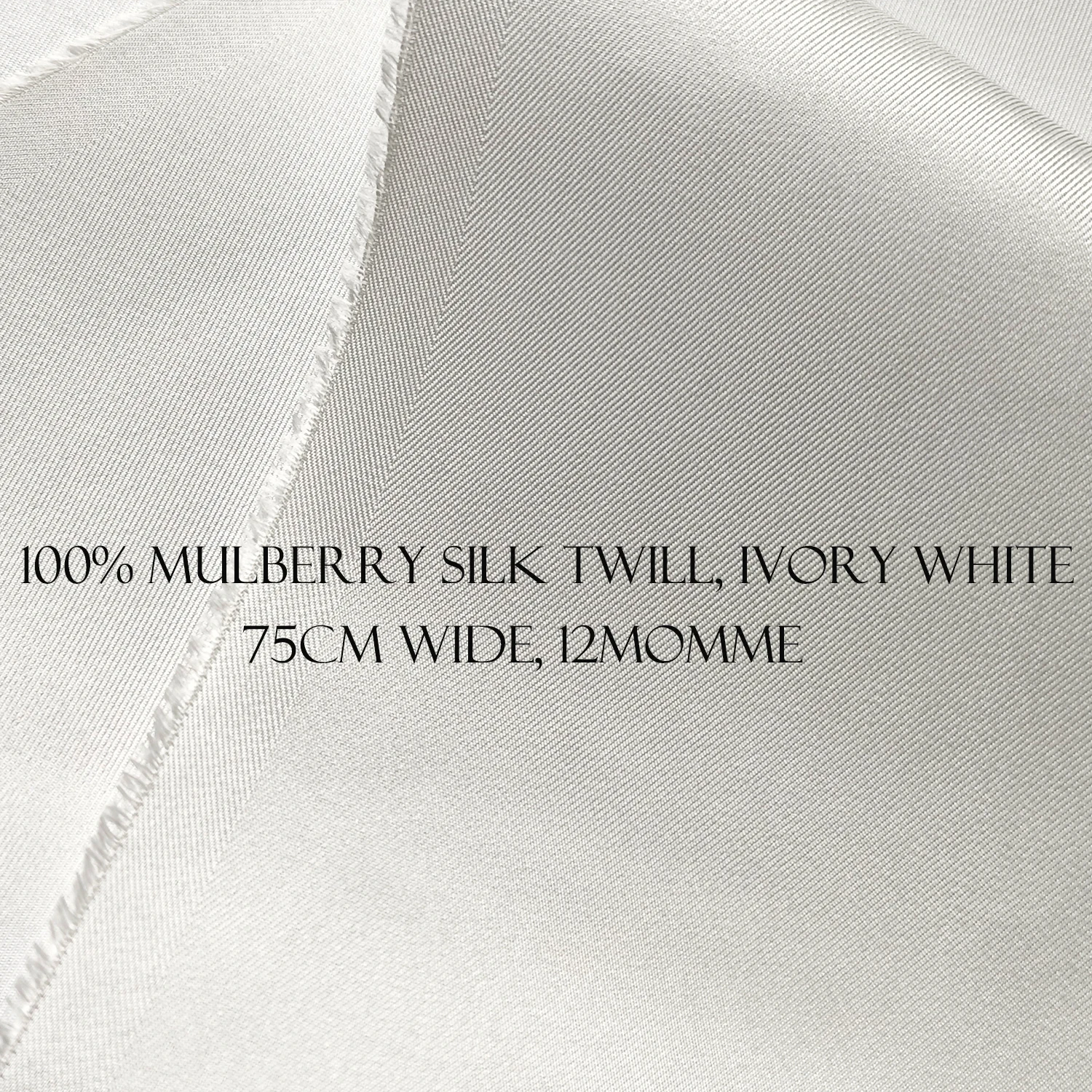 

Off White Silk Twill 29 дюймов Ширина 12 Momme Шелковая ткань шелковицы Рубашка Шарф Пальто Подкладка Материал для рукоделия Цвет слоновой кости Белый