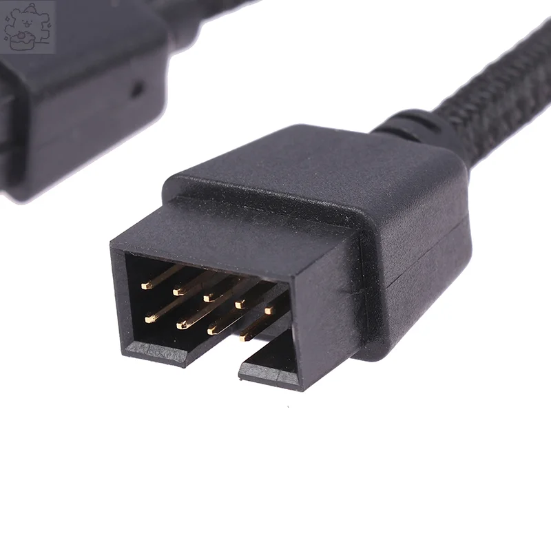 9 Pin 15cm Computer Motherboard USB Extension Cable ,1 Female To 2 Male Y Splitter Audio HD Extension Cable