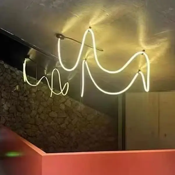 DIY Chandelier Designer Art Wrapped Line Hanging Lamp Suitable for Living Dining Room Bedroom Exhibition Hall Bedroom Lighting
