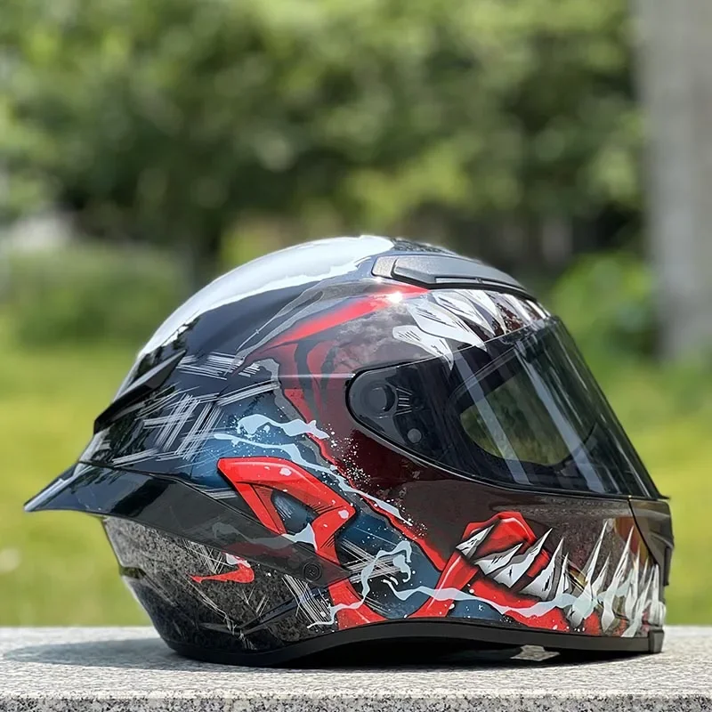 Original NITRINOS Brand Venom Helmet Big Spoiler Motorcycle Helmet Full Face Racing Helmet Off Road Casco Casque ECE Approved