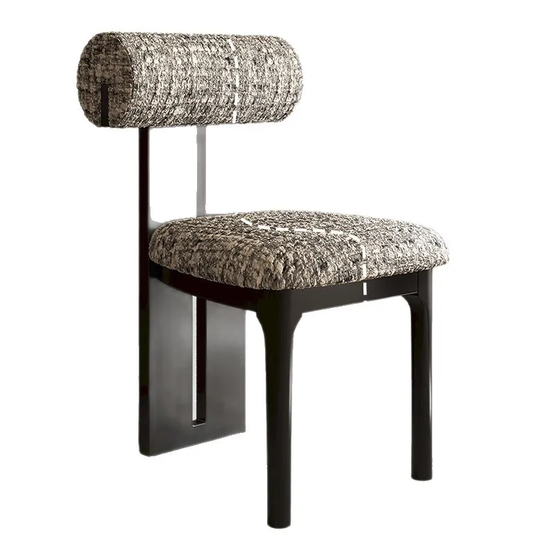 

Medieval retro solid wood dining chair household light luxury high-end hotel restaurant dining table and chair