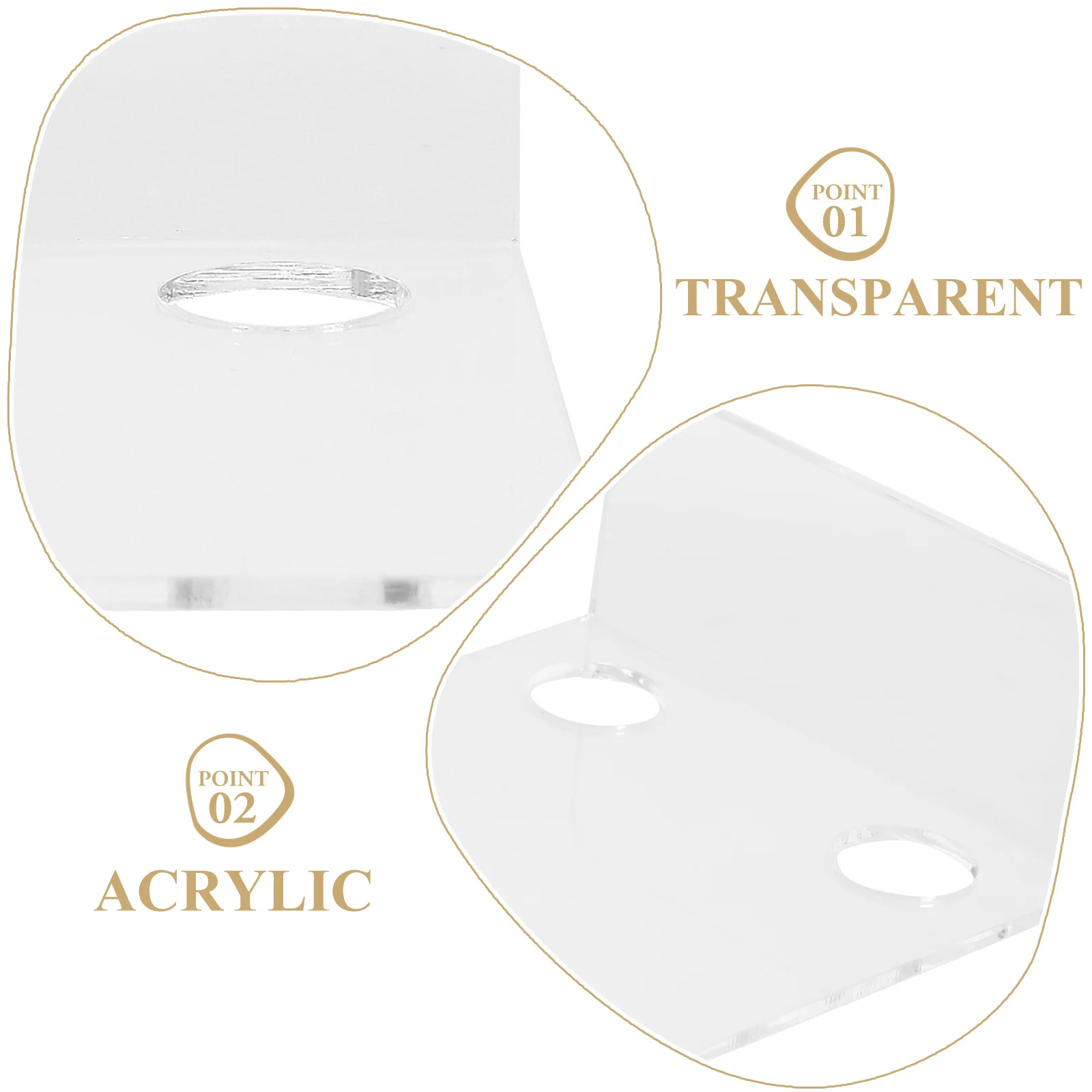 

3Pcs Small Wall Shelf Acrylic Router Rack for Security Camera Speaker Webcam Holder Webcam Wall Mount Speaker Float Shelf