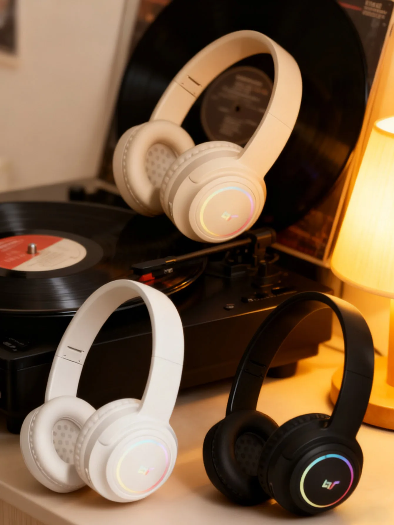 Headset Bluetooth headphones, with light effect, Bluetooth 5.3，wireless Bluetooth headphones For Apple iPhone Xiaomi Phone