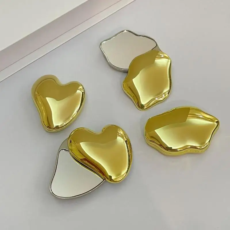 Double-sided Heart Shape Makeup Mirror Girl Cute Small Mirror Portable Student Rotating Mirror Cosmetic Beauty Tools Handheld