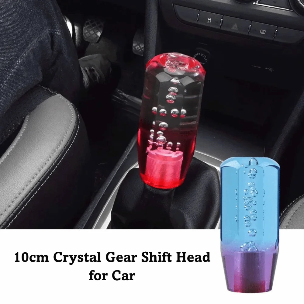 Transparent Bubble Gear Shift Knob Crystal Transparent Crystal Style Manual Shift Knob 10CM Gear Shifter Head