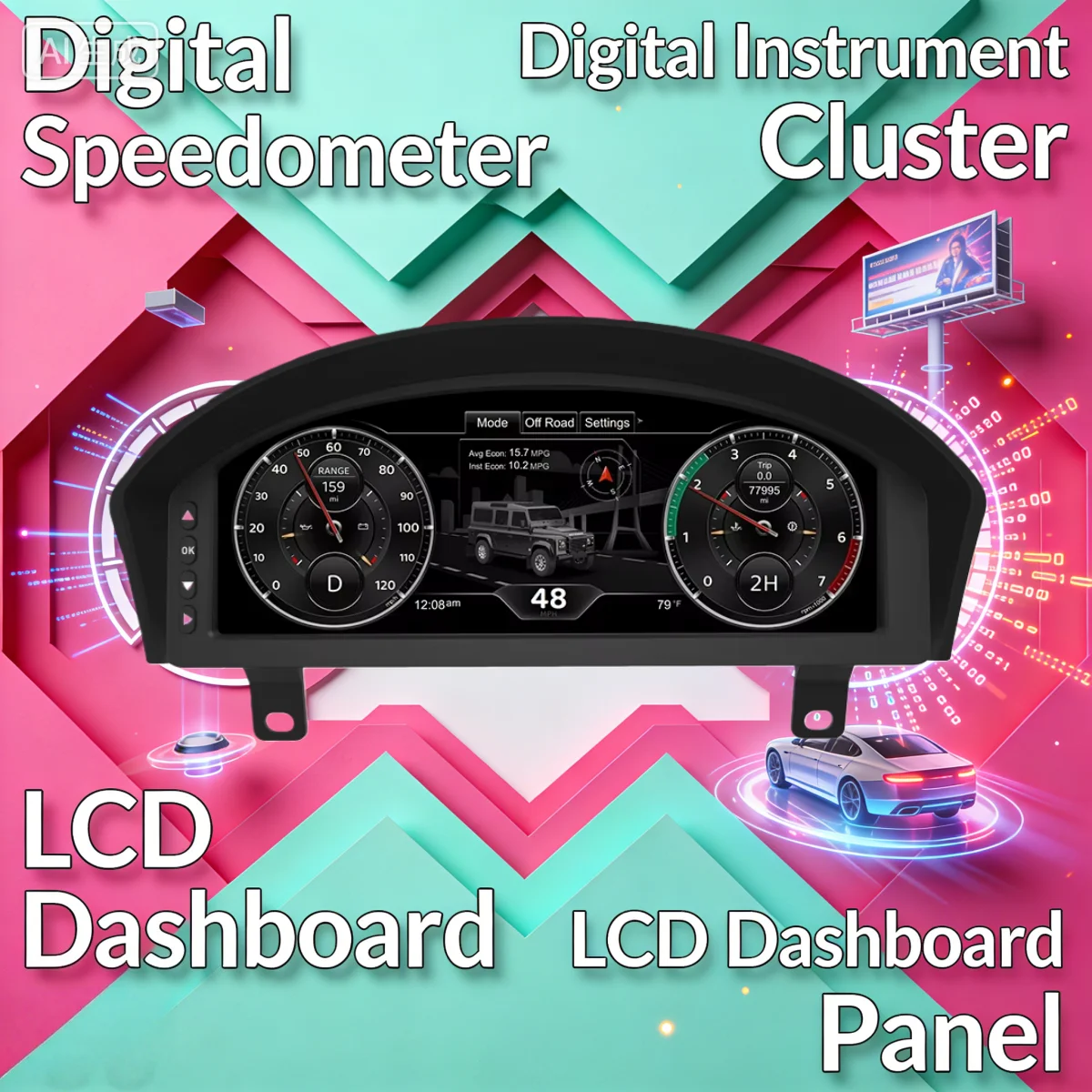 New For Land Rover Defender 2012 2013 2014-2016 Car Digital Cluster LCD Dashboard Auto Speedometer Linux System Instrument Panel