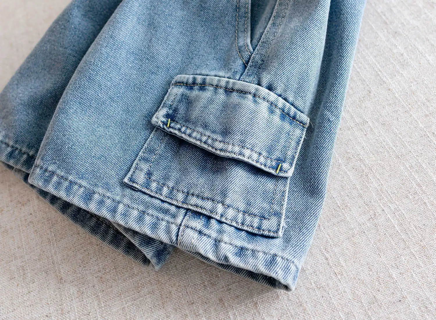 2026 Kids Boys Denim Cargo Shorts 2-8Y Casual Summer Jeans Bottoms Waist Elastic Waistband Children Clothes Outerdoor Boys image 4