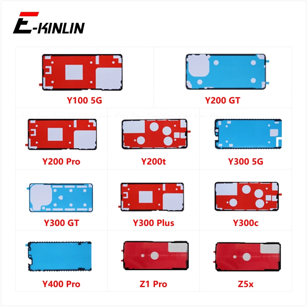 

Задняя крышка, передний ЖК-дисплей, наклейка на экран, клейкая клейкая лента, детали для Vivo Y100 Y200 Y300 GT Plus Y400 Y200t Y300c Z1 Pro Z5x