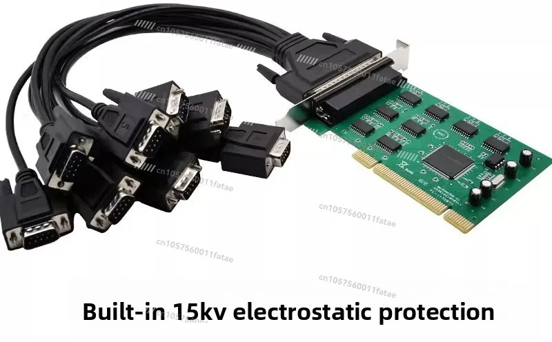 PCI To RS232 Serial Port Card with 1-to-8 Serial Port Cable 8-port COM Port Expansion Card 9-pin DB9 Industrial Grade