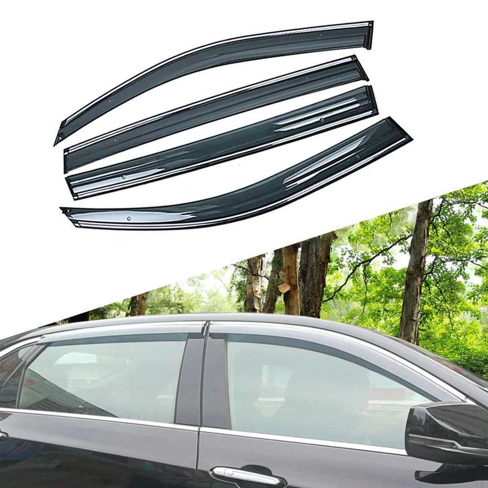 

For CADILLAC CT6 2016-2019 Car Window Sun Rain Shade Visors Shield Shelter Protector Cover Trim Frame Sticker Exterior Accessory