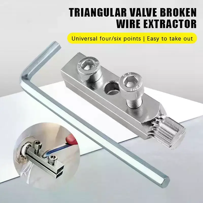 Faucet Valve Broken Thread Extractor Drill Compatible Fits 1/2 3/4 Inch Screw Removal Tool For Plumbing Repair
