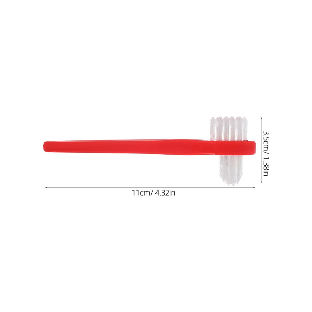 8Pcs Dual Head Dentures Toothbrush Compact Travel Size for Daily Oral Care Soft Bristle Hard Bristle Dentures Cleaning Brush Set