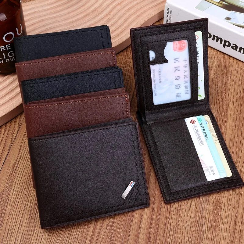 Men Inserts Foldable Wallets Picture Coin Slim Purses Business Money Credit ID Cards Holders Vintage Protection Capacity Bags