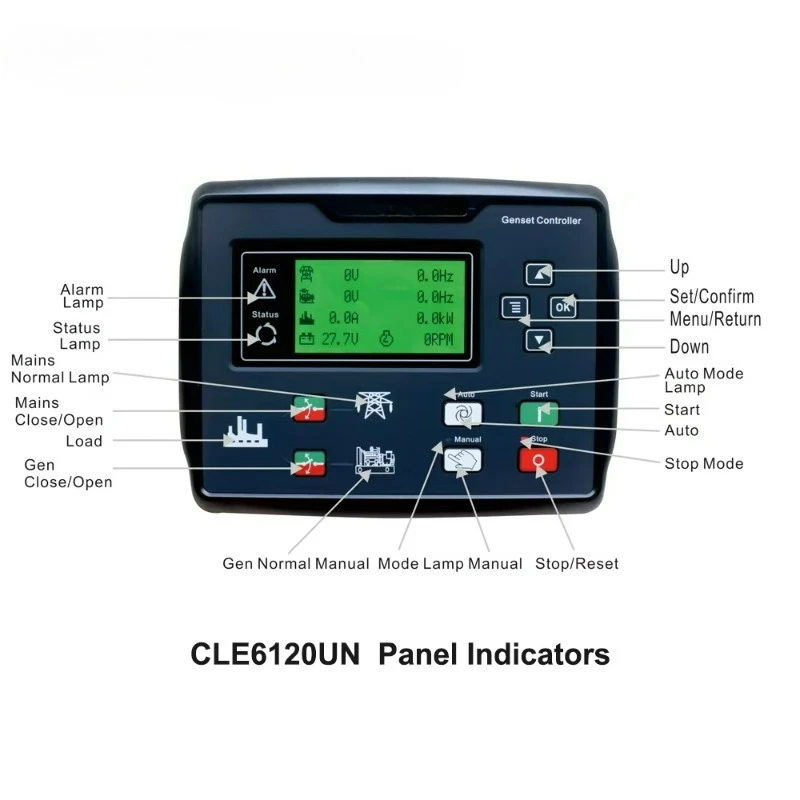 6120UN 6110K 6110UN Engine Control Panel Plastic CE Certified Generator Set Accessories