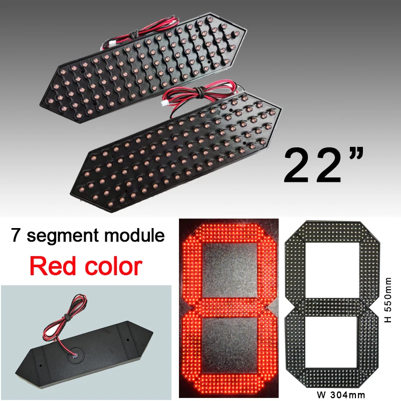 

22" red color digita numbers module,7 segment,led display for oil price,led signs,led gas price,led score,remote control