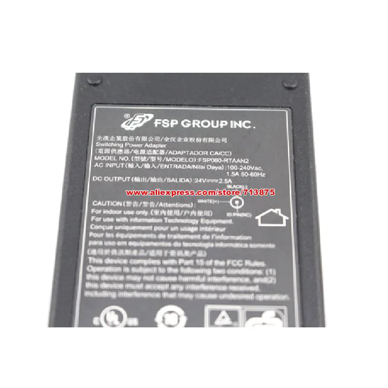 Imagem -05 - Genuíno 24v 2.5a 7.4x5.0 mm Adaptador ac Fsp060-rtaan2 para 9na0605226 9na0605227 Adaptador de Alimentação de Comutação