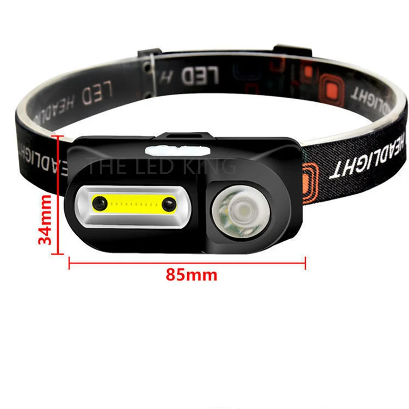 Head Torch Ultralight Induction Running Headlight USB Rechargeable IPX6 Waterproof 5 Modes 18650 Battery Led Headlamp