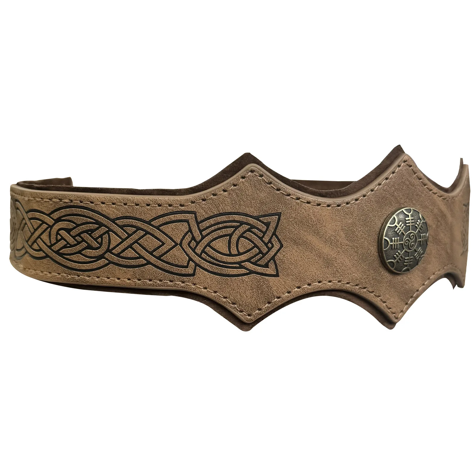

Medieval Embossed Faux Leather Headband Cosplay Costume Accessories