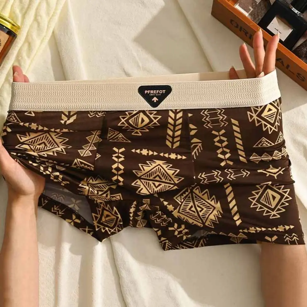 

3Pcs Comfortable Plus Size Men's Boxer Briefs Mid Waist Seamless Shorts Underpants Elastic Lingerie Underwear for Man Male