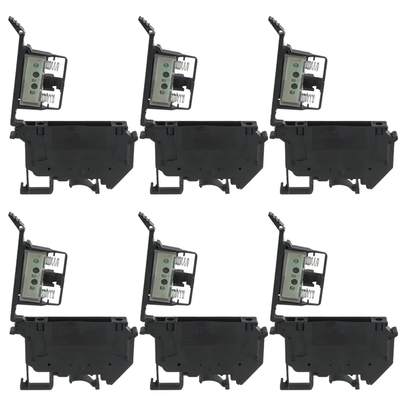 AAAN-UK5-HESI UK5RD With LED DIN Rail Fuse Terminal Base Disconnect Terminal Block Screw Clip (Pack Of 6Pcs,Black) Easy To Use