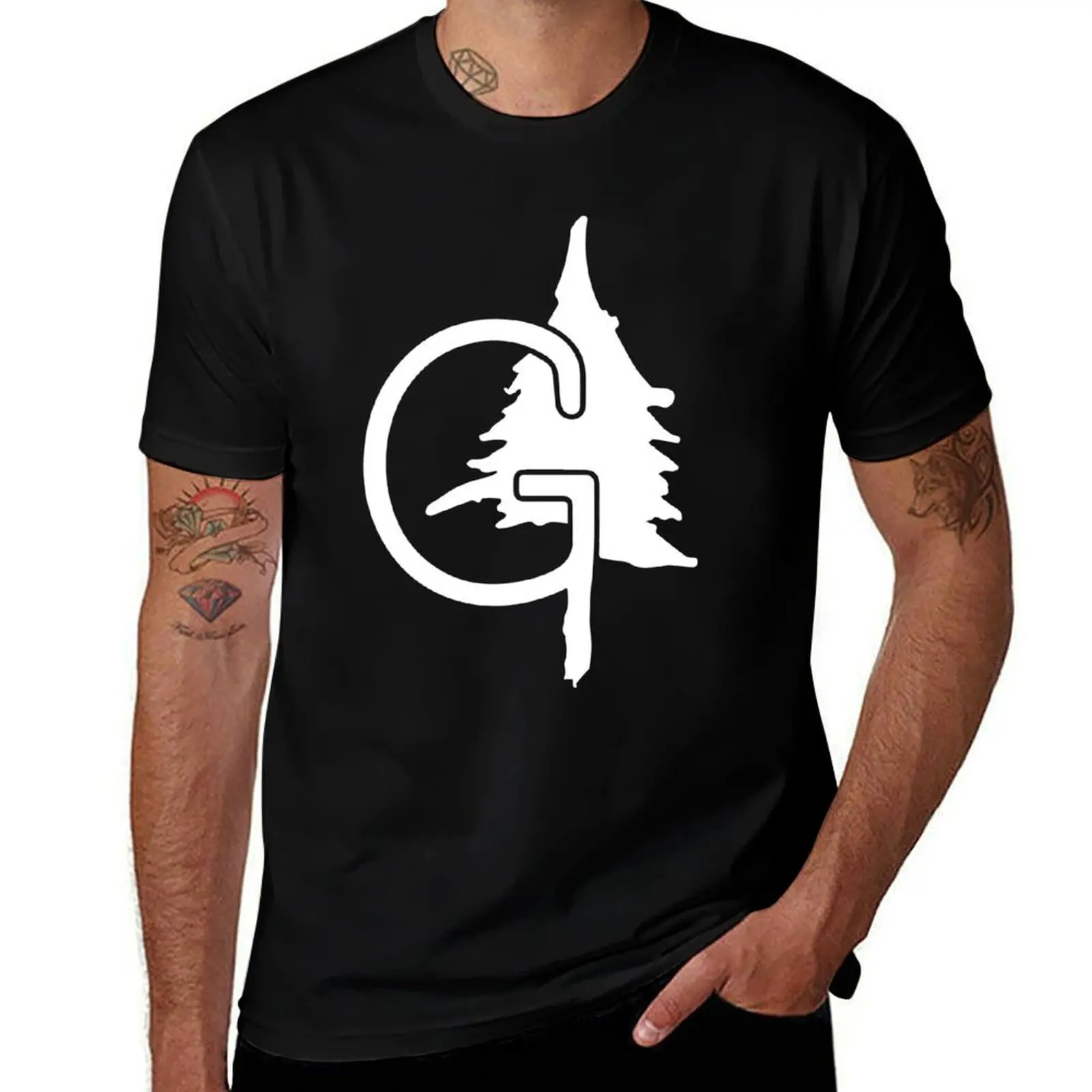 

GGO Logo (White) T-Shirt man t shirt graphic man t shirt summer T-Shirt