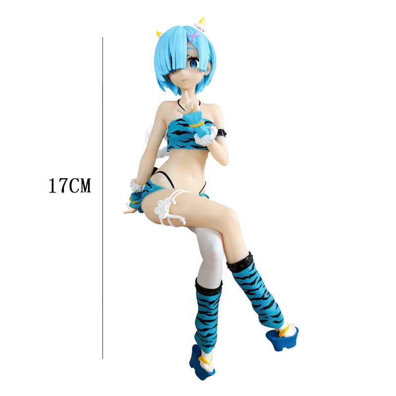 Anime Re:Life in a Different World From Zero Rem Ram Sit on Chairs Action Figures Model Doll Collection Toy Gifts