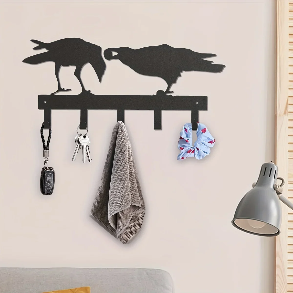 

Hot Metal Creative Bird Key Hooks Household Multi-Purpose Clothes Bag Key Hanger, LivingRoom Wall Decor Hooks