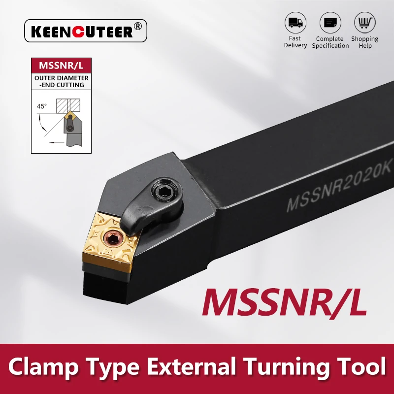 MSSNR1616 MSSNR2020 MSSNR2525 MSSNR3232 외부 선삭 공구 MSSNR MSSNL 선반 바 터닝 홀더 CNC 절삭 공구 커터 바 